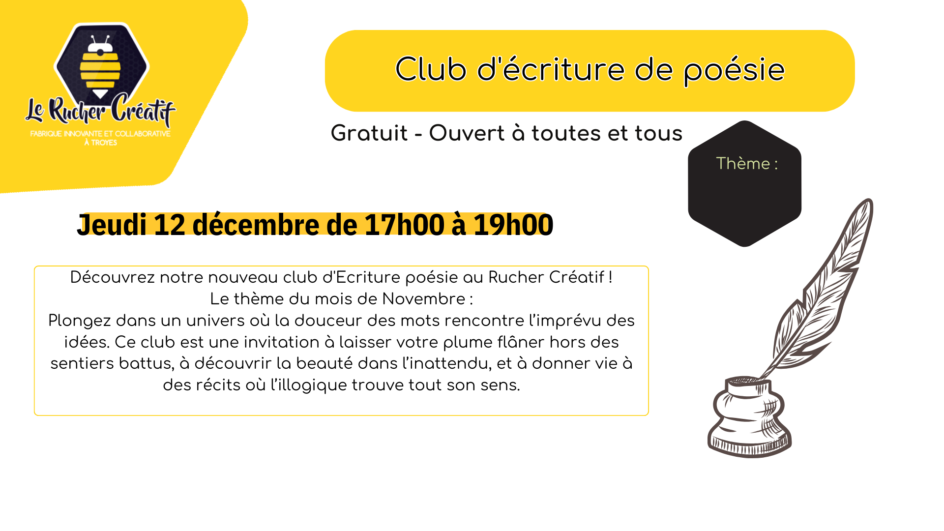 Club d'écriture poésie