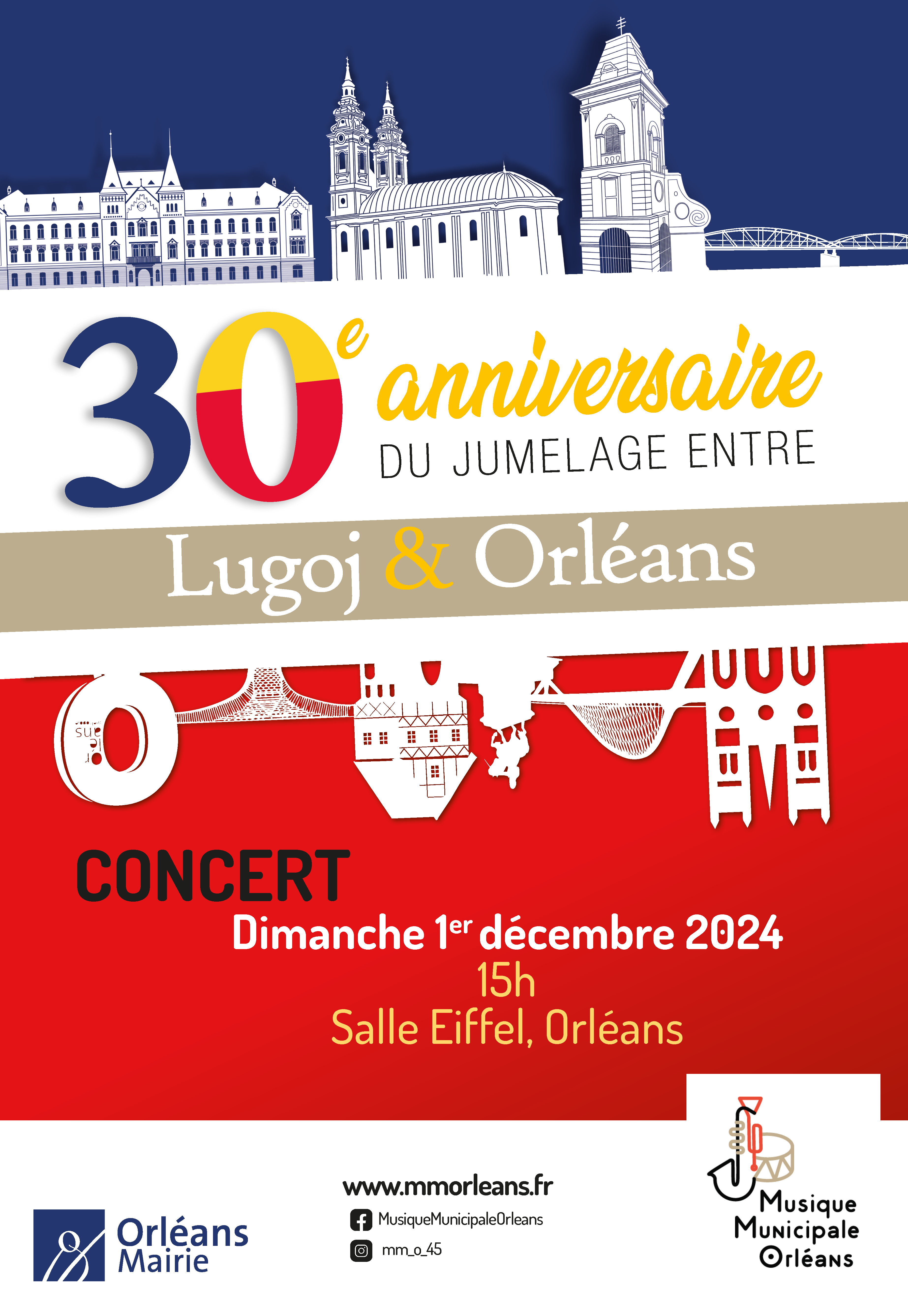 CONCERT 30e anniversaire de jumelage Lugoj & Orléans