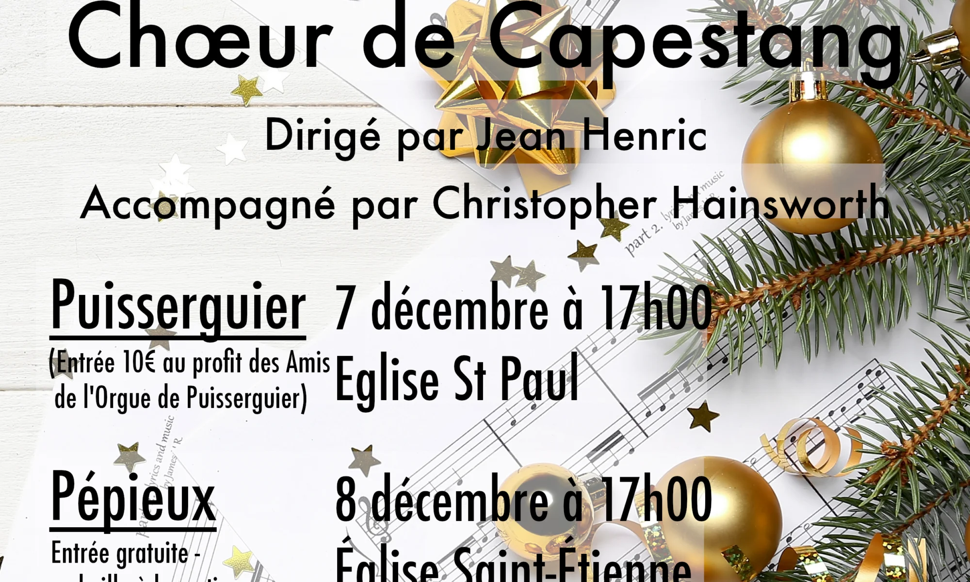 CONCERT DE NOËL CHOEUR DE CAPESTANG