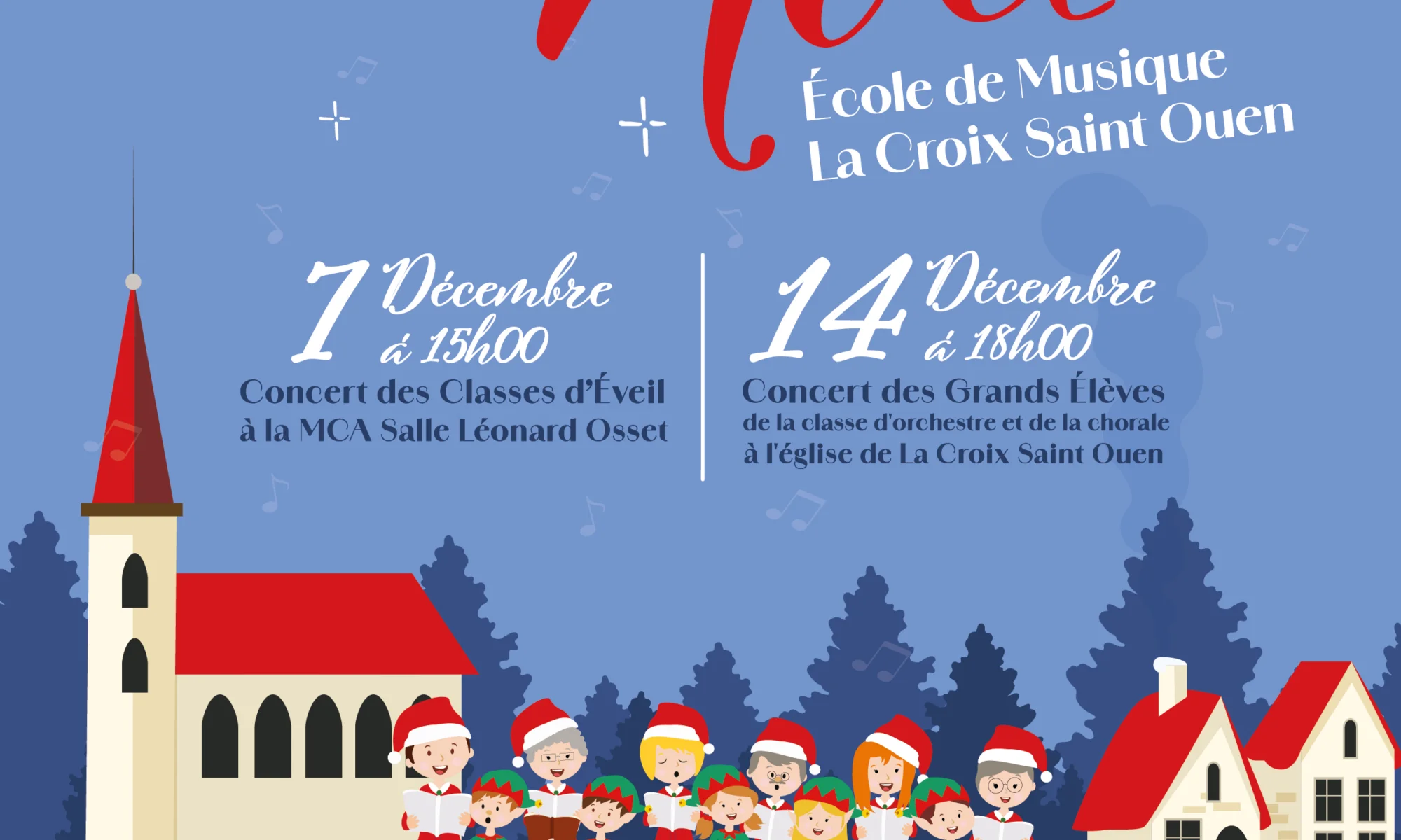 Concert de Noël des Jeunes Musiciens de Lacroix Saint Ouen