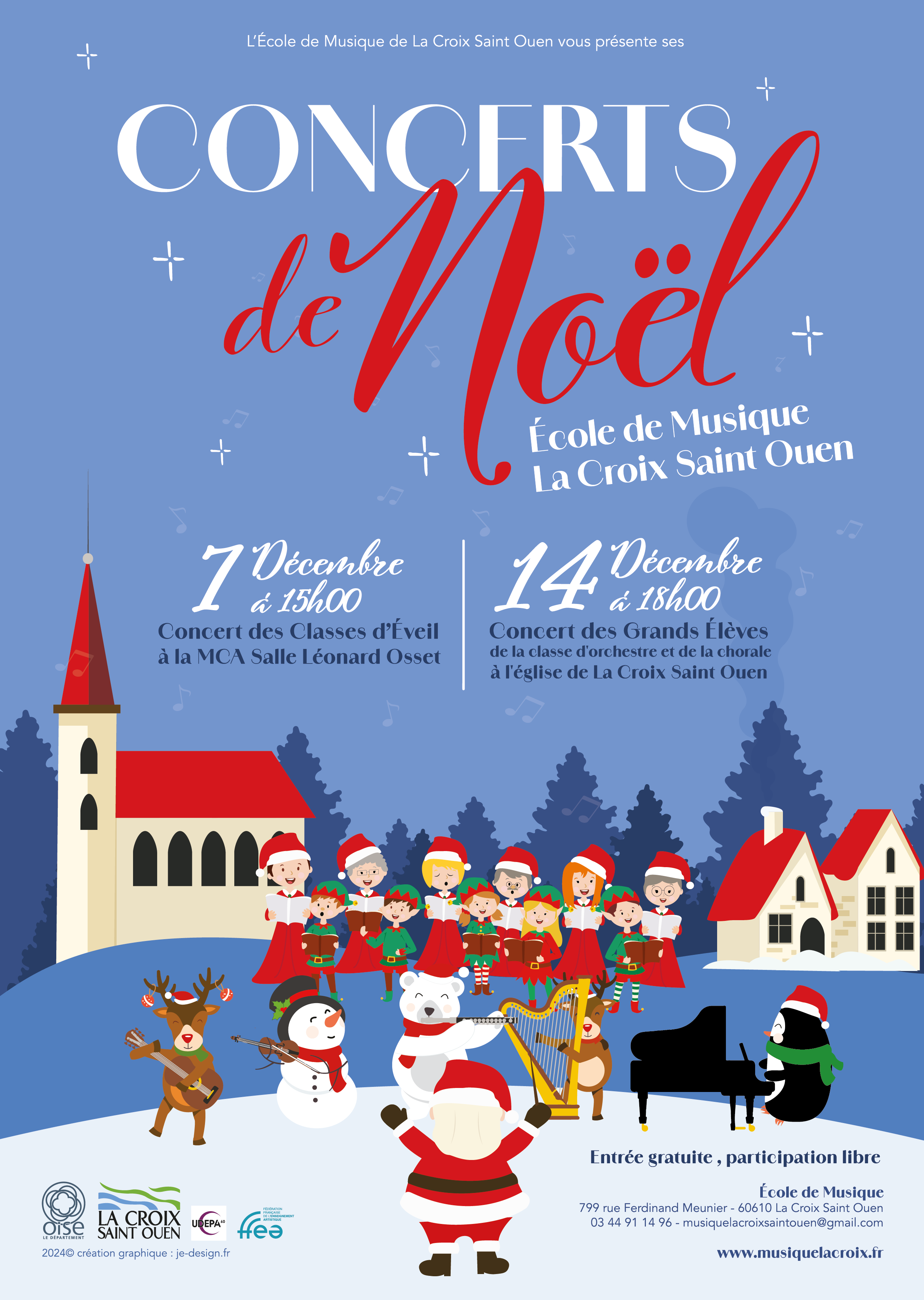 Concert de Noël des Jeunes Musiciens de Lacroix Saint Ouen