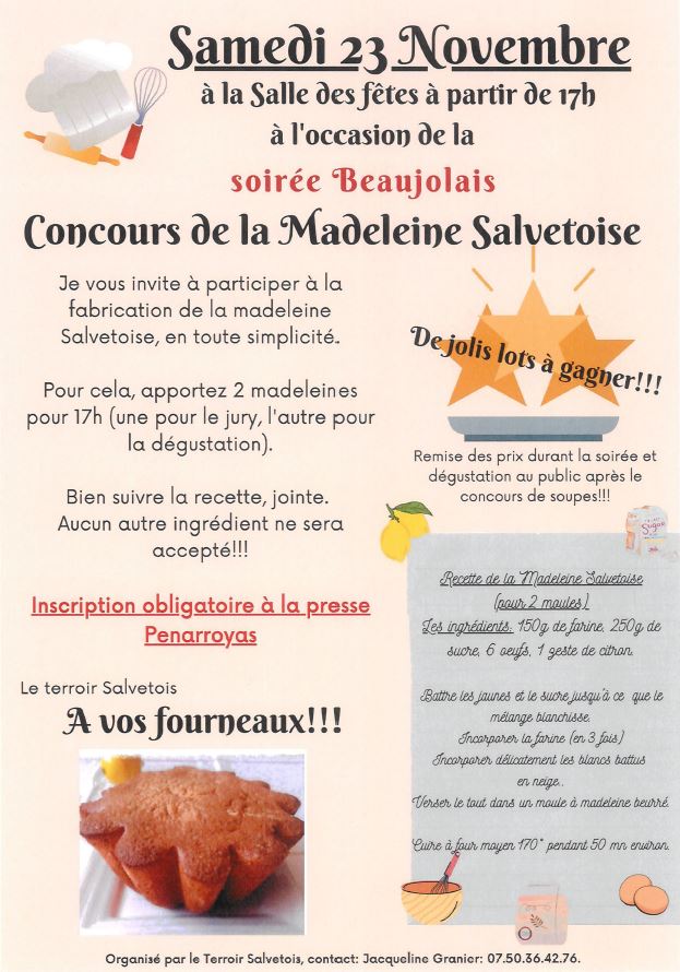 Concours de madeleines salvetoises