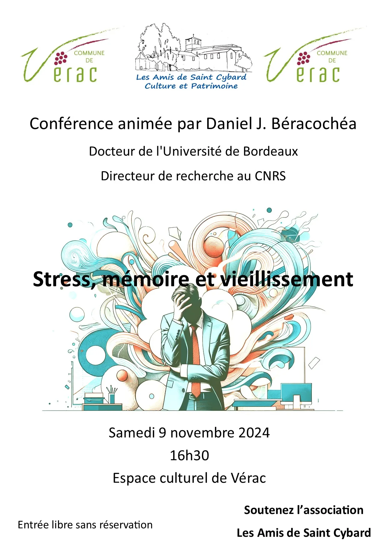 Conférence animée par Daniel J. Béracochéa "Stress