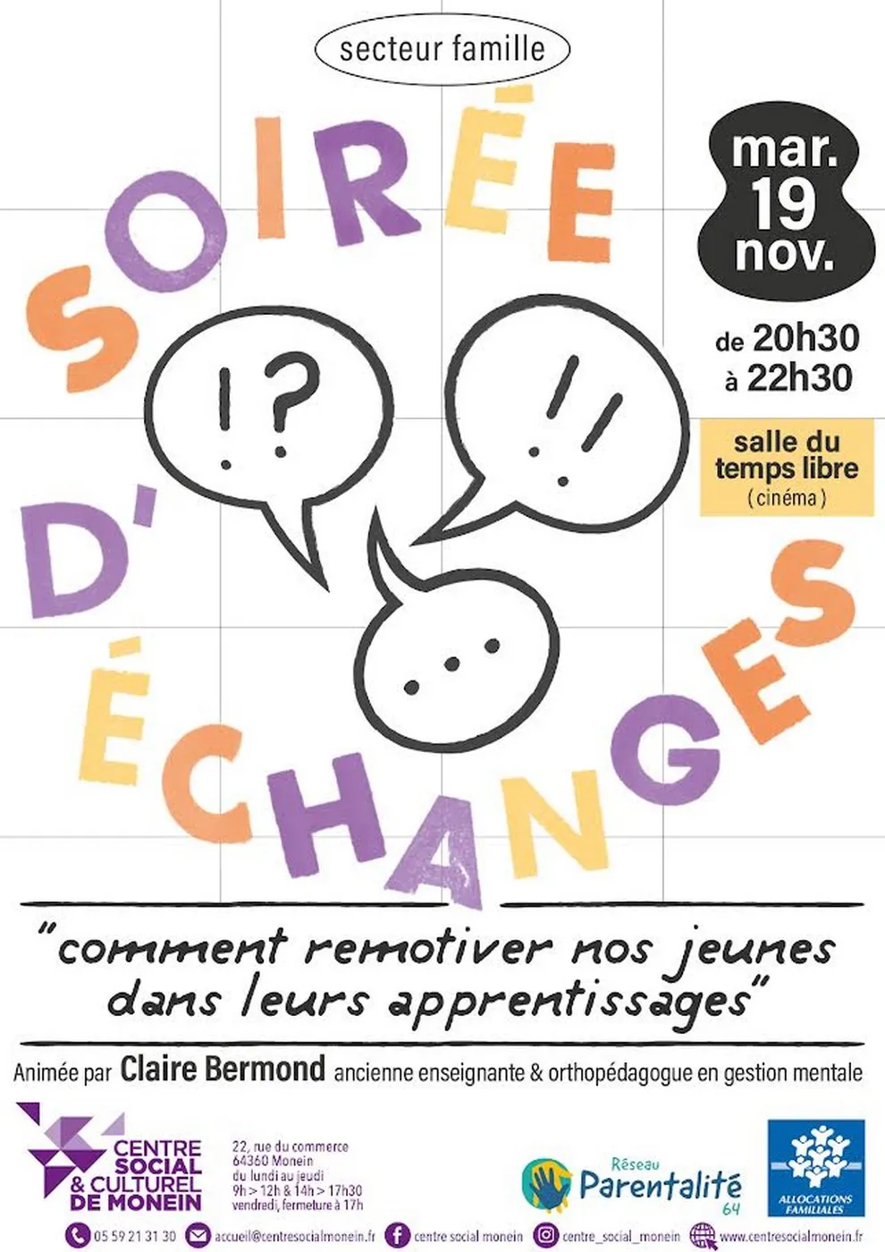 Conférence comment remotiver nos jeunes dans leurs apprentissages?