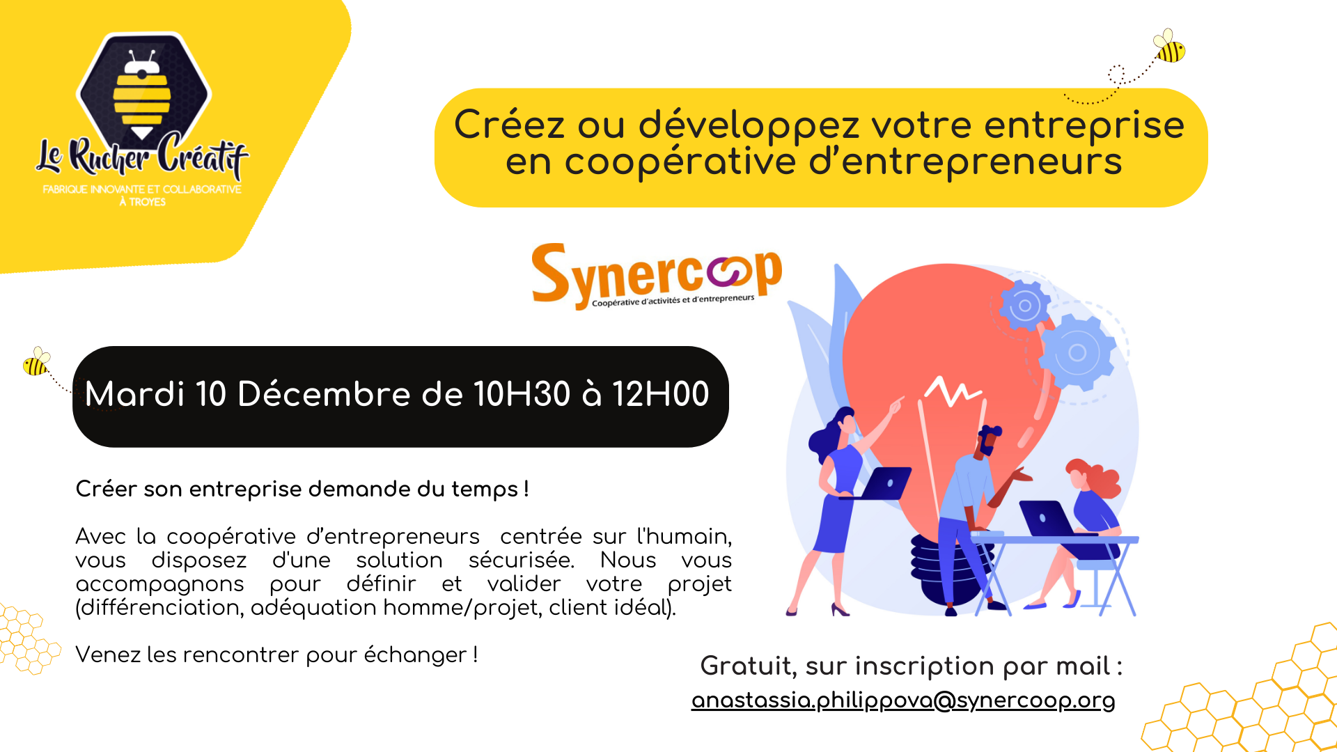 Créez ou développez votre entreprise en coopérative d'entrepreneurs