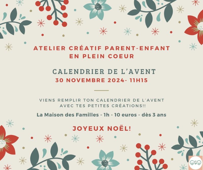 En plein Coeur Atelier créatif Calendrier de l'avent