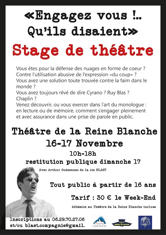 "Engagez-vous! qu'ils disaient" stage de théâtre