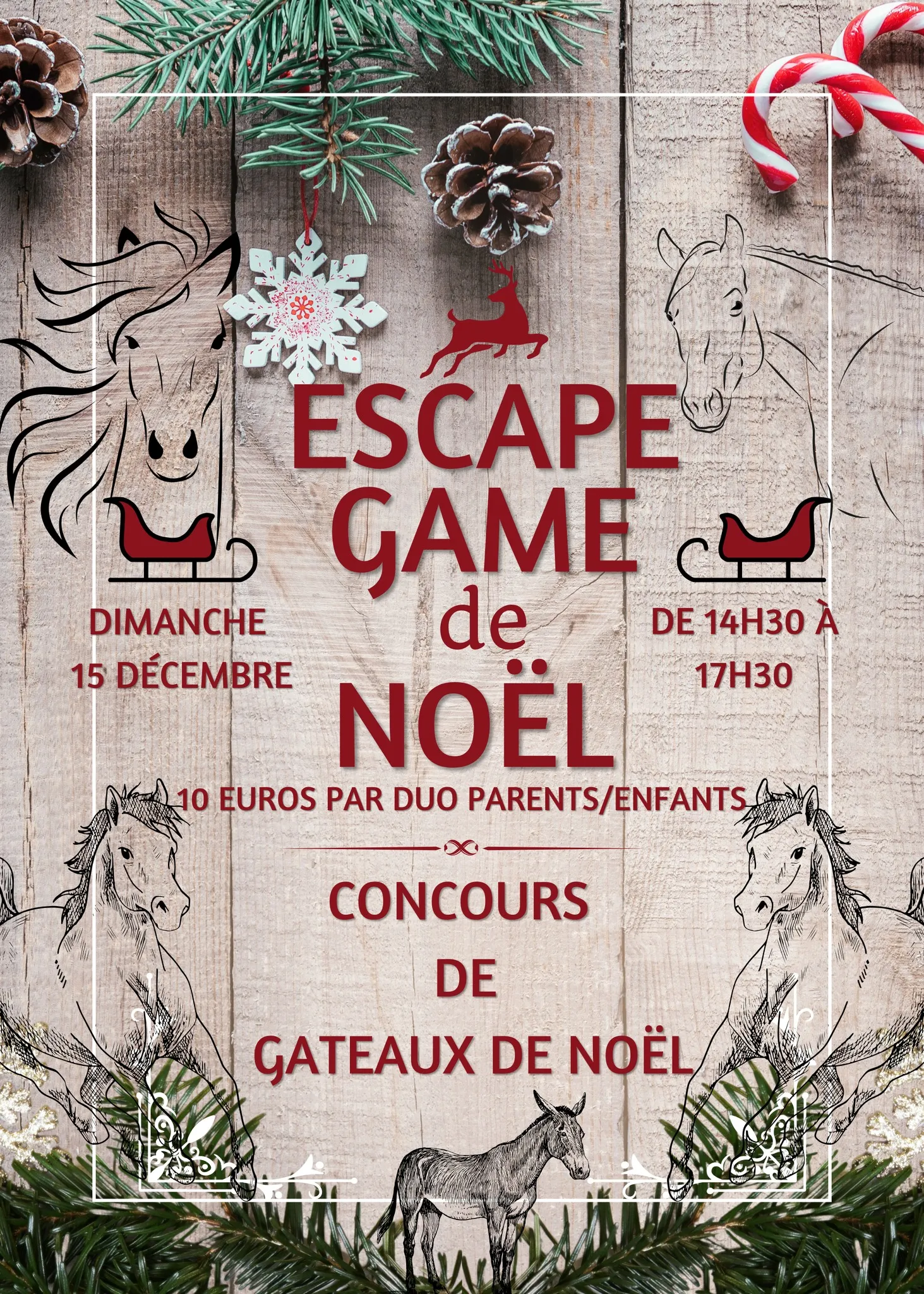 Escape Game de Noël et concours de gâteaux