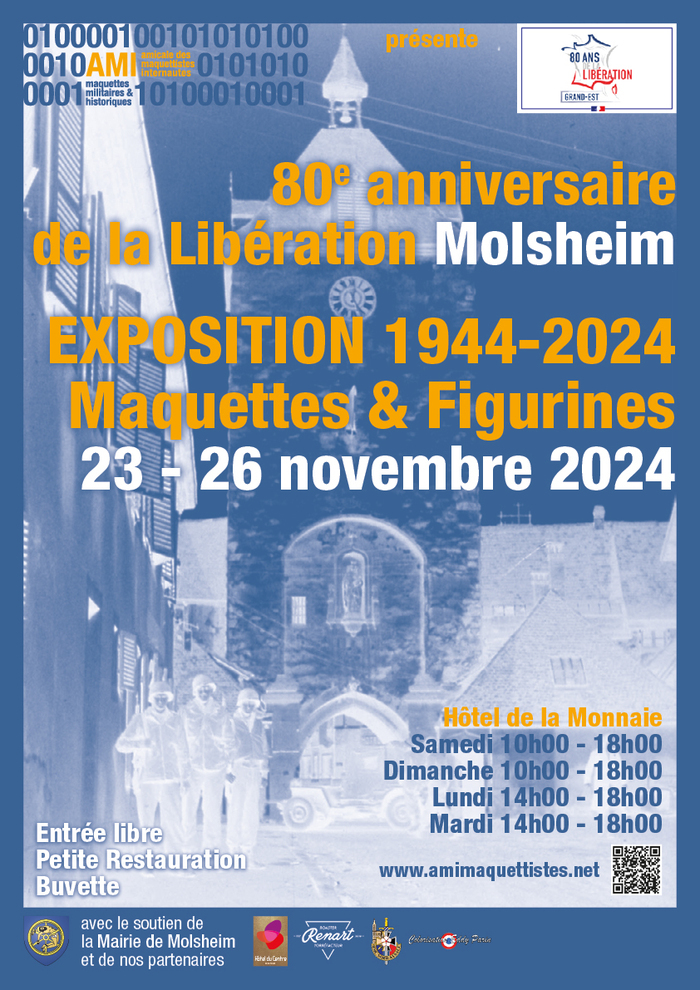 Exposition de maquettes et de figurines Libération Molsheim 1944 - 2024 Hôtel de la monnaie Molsheim