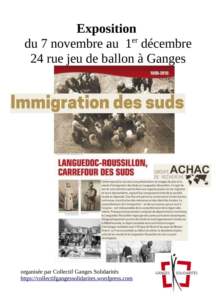 Exposition Immigration des suds