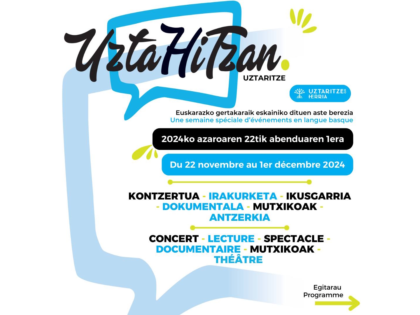 Festival Uzta Hitzan Lecture de contes et documentaire