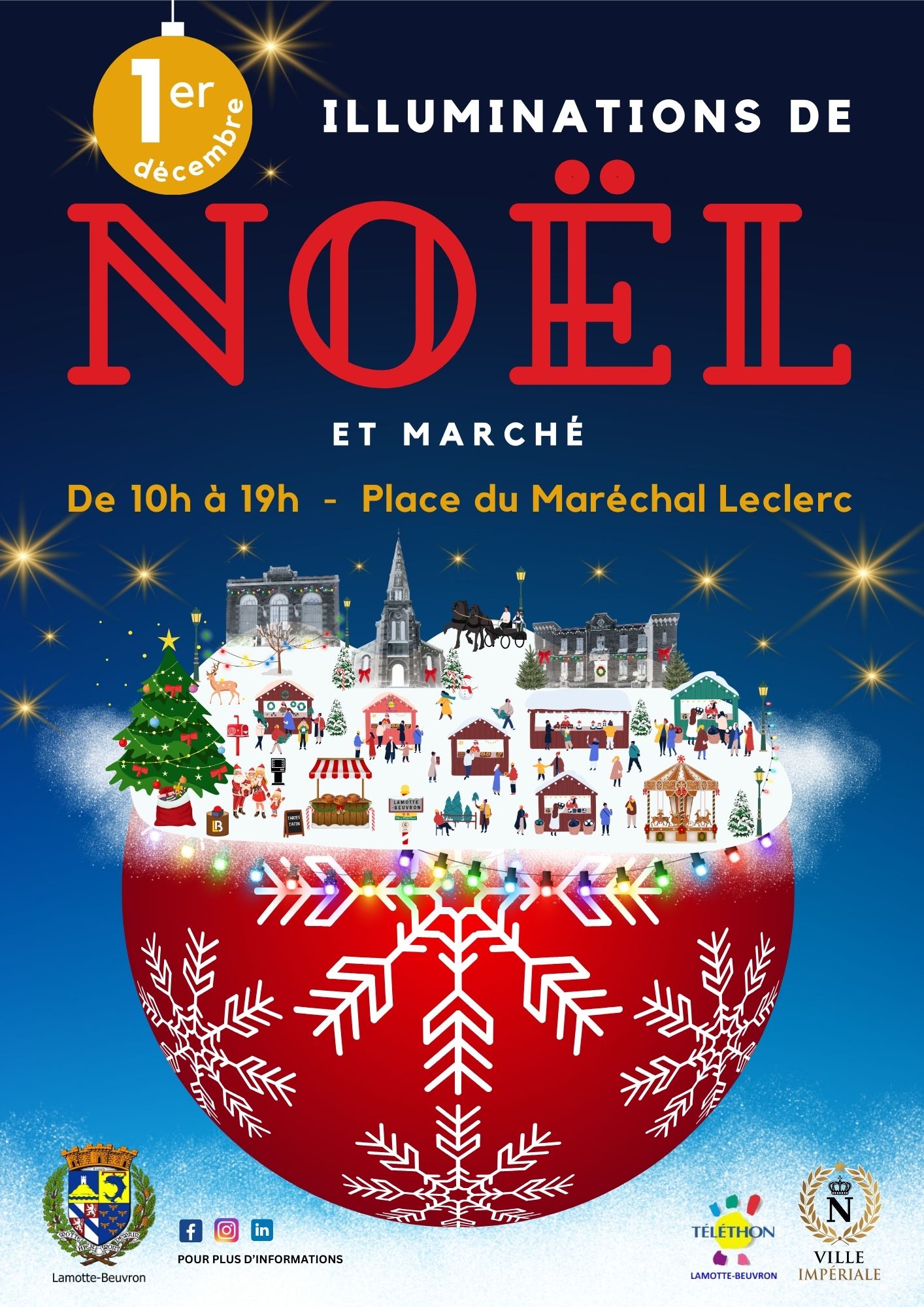 Illuminations et marché de Noël de Lamotte-Beuvron