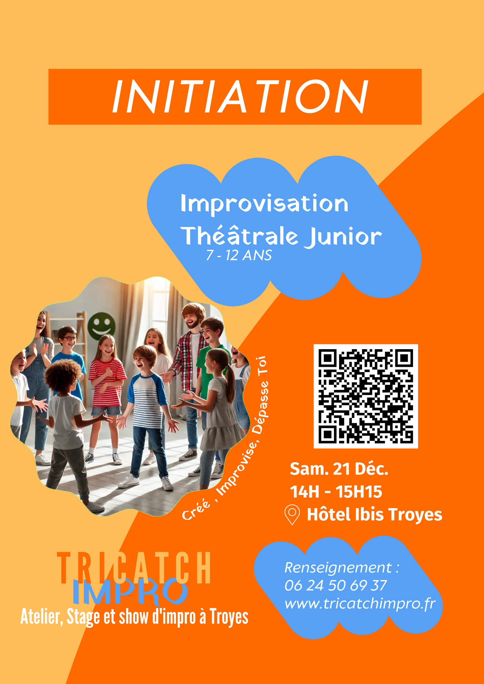 Initiation Improvisation théâtrale Junior 7-12 Ans