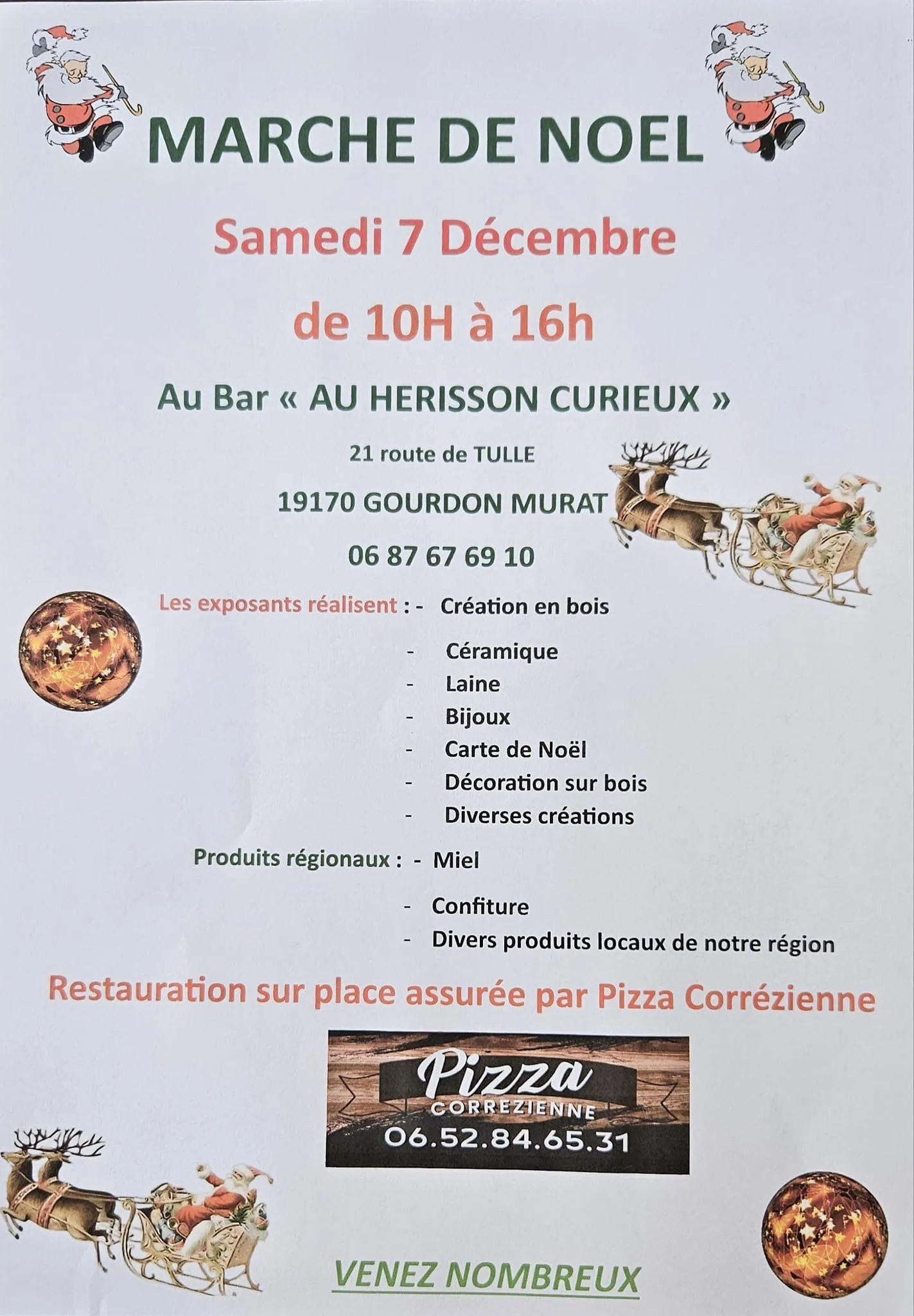 Marché de Noël au Hérisson Curieux