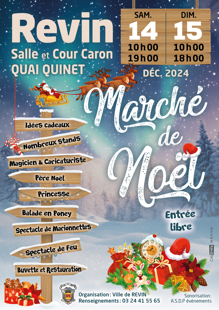 Marché de Noël salle et cour caron Revin