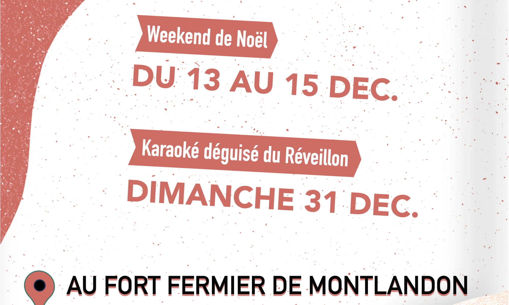 MENU NOEL ET REVEILLON AU FORT FERMIER