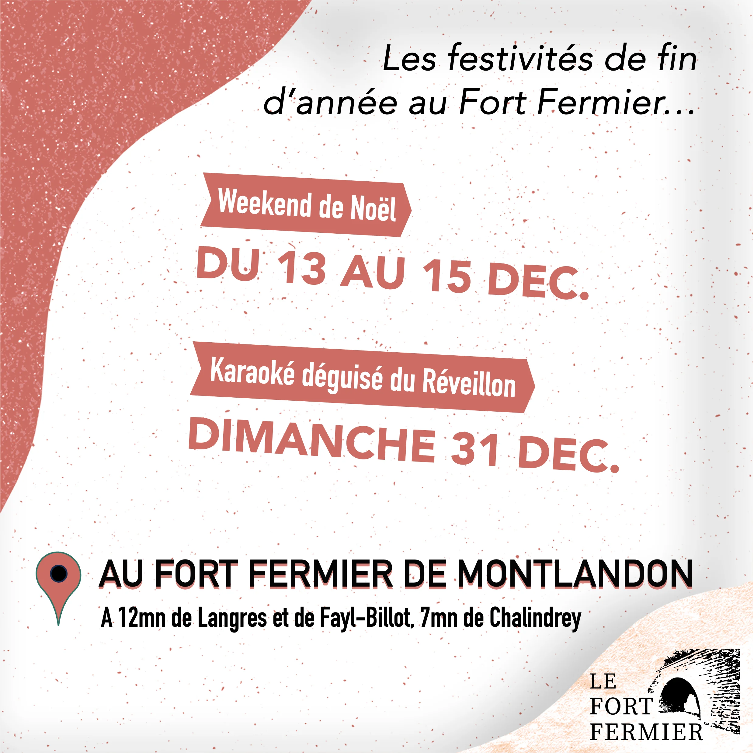 MENU NOEL ET REVEILLON AU FORT FERMIER