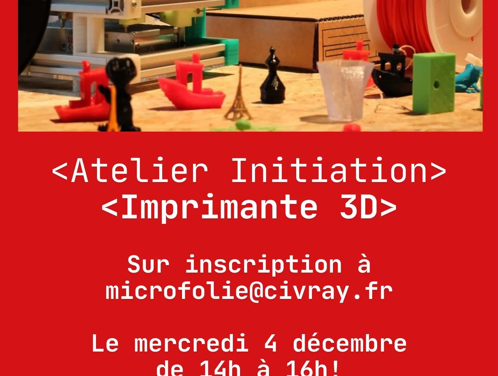 Micro-Folie atelier d'initiation à l'imprimante 3D