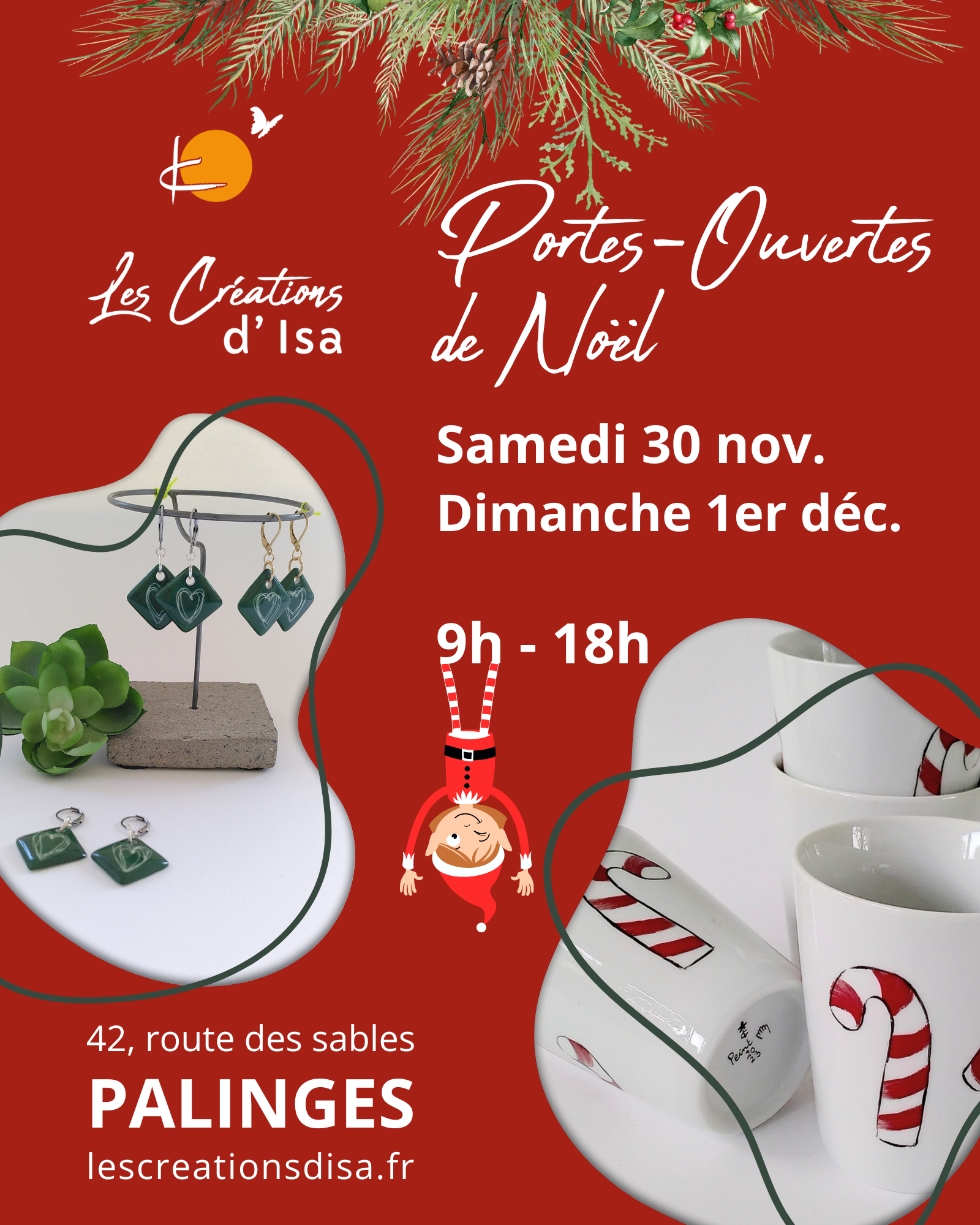 Portes ouvertes de Noël à l'atelier Les Créations d'Isa