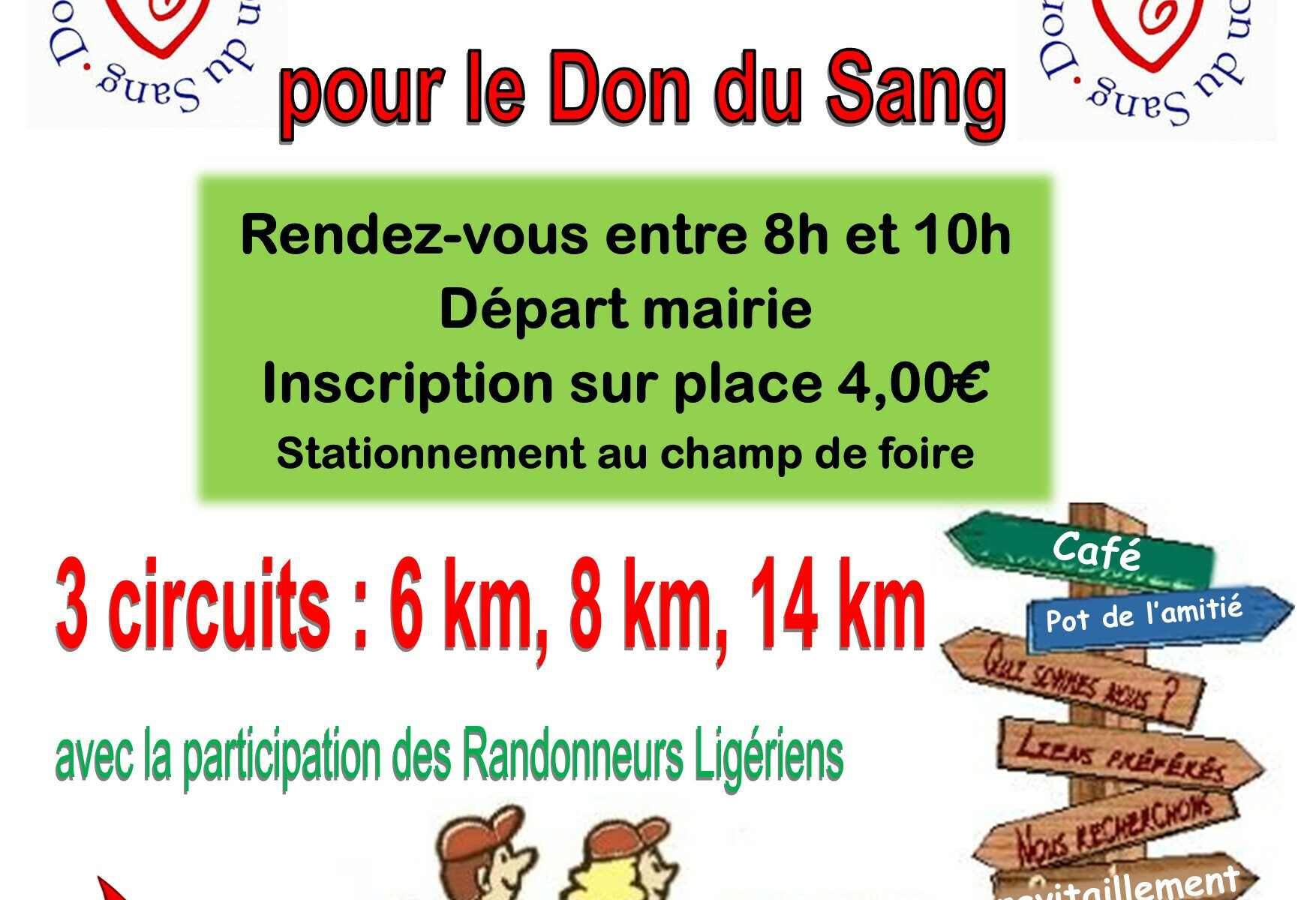 Randonnée pédestre pour le don du sang