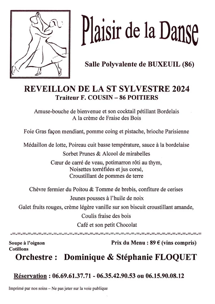 Réveillon de la Saint Sylvestre Plaisir de la Danse