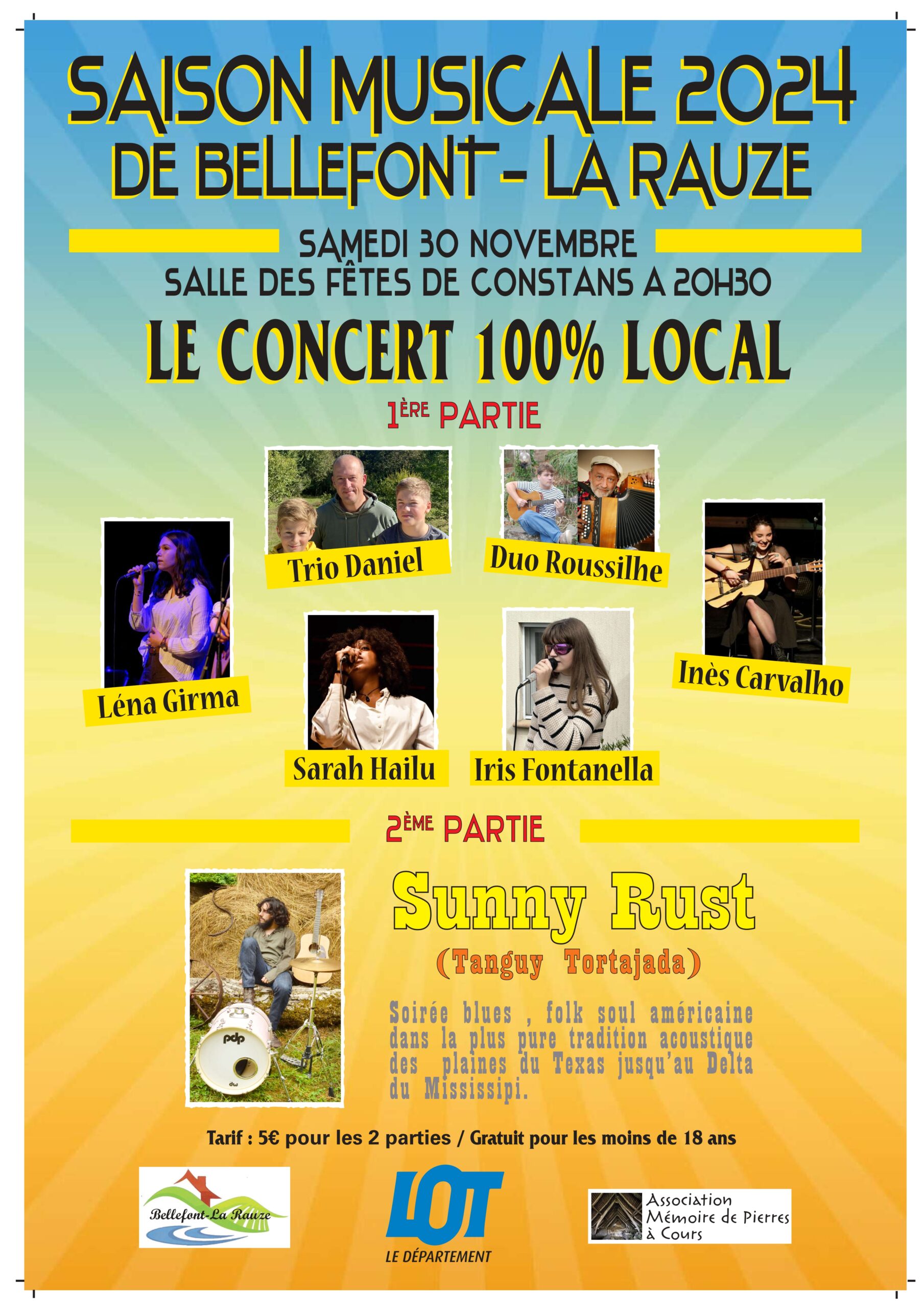 Saison musicale de Bellefont La Rauze Le concert 100% local