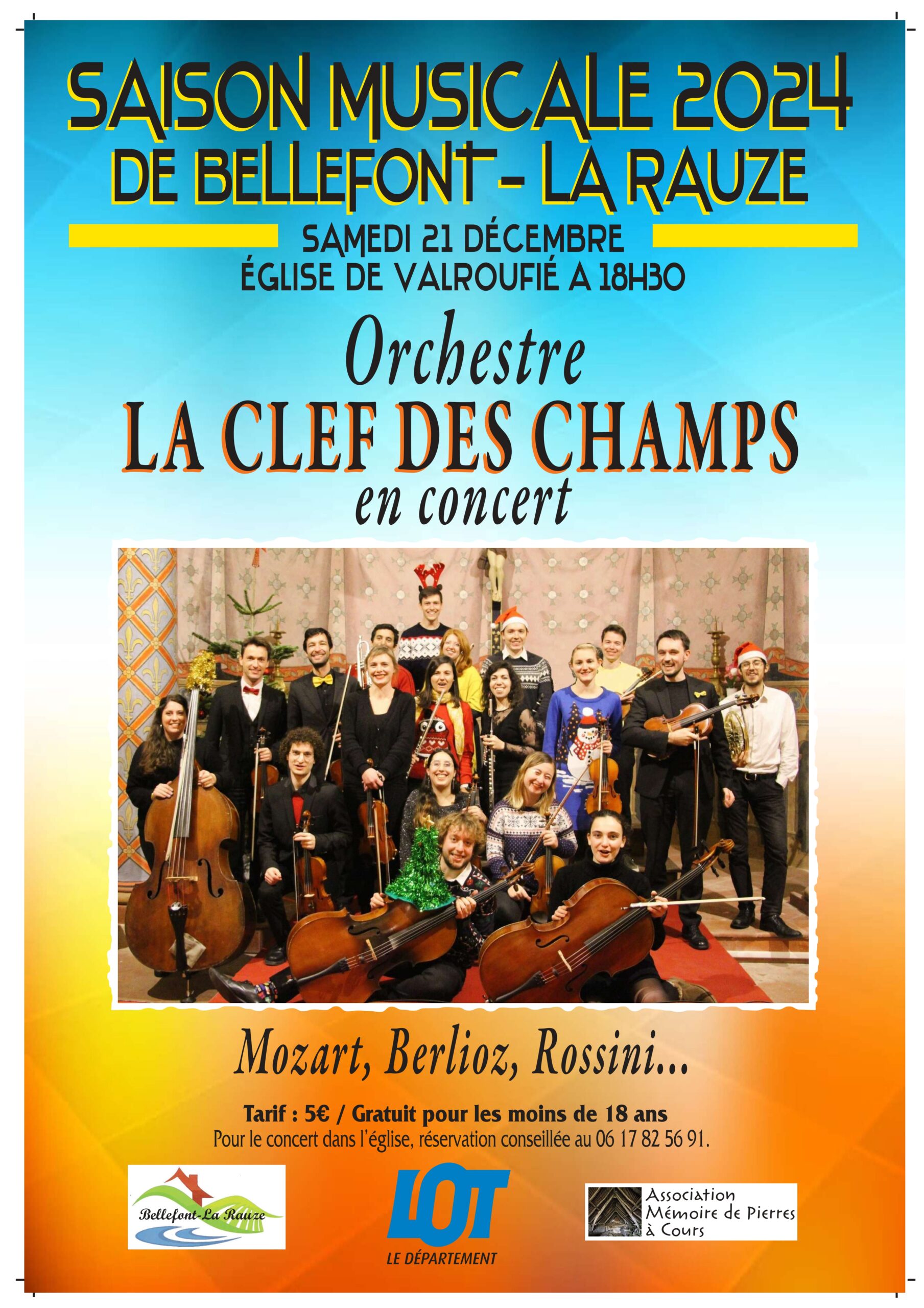 Saison musicale de Bellefont La Rauze Orchestre La Clef des Champs