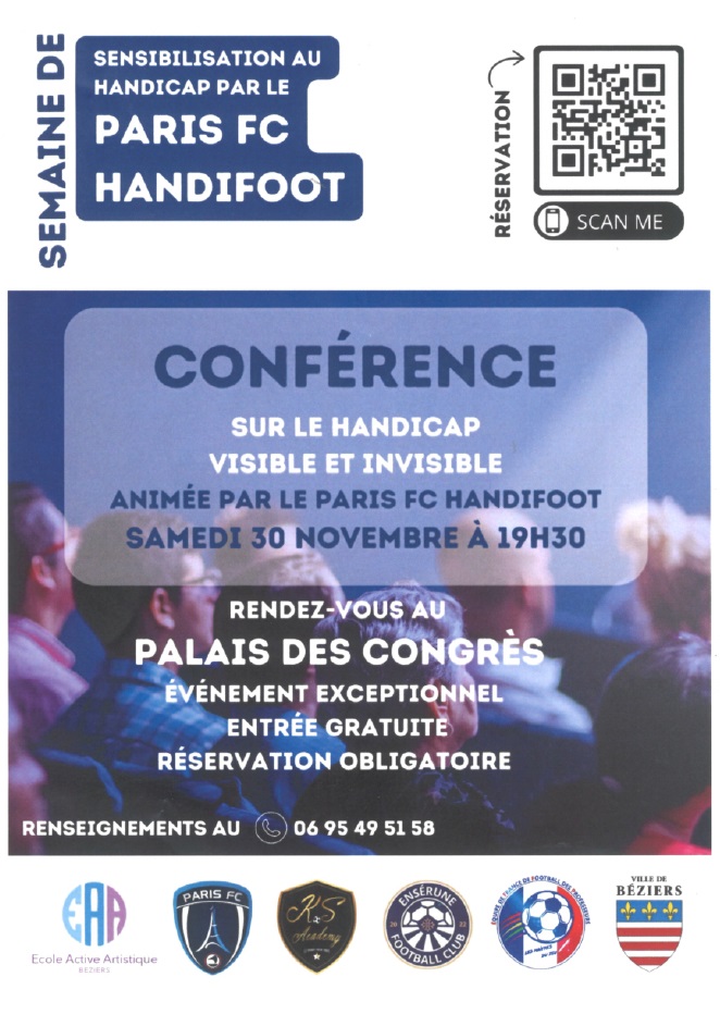 SEMAINE DE LA SEMAINE DE SENSIBILISATION AU HANDICAP CONFÉRENCE SUR LE HANDICAP VISIBLE ET INVISIBLE