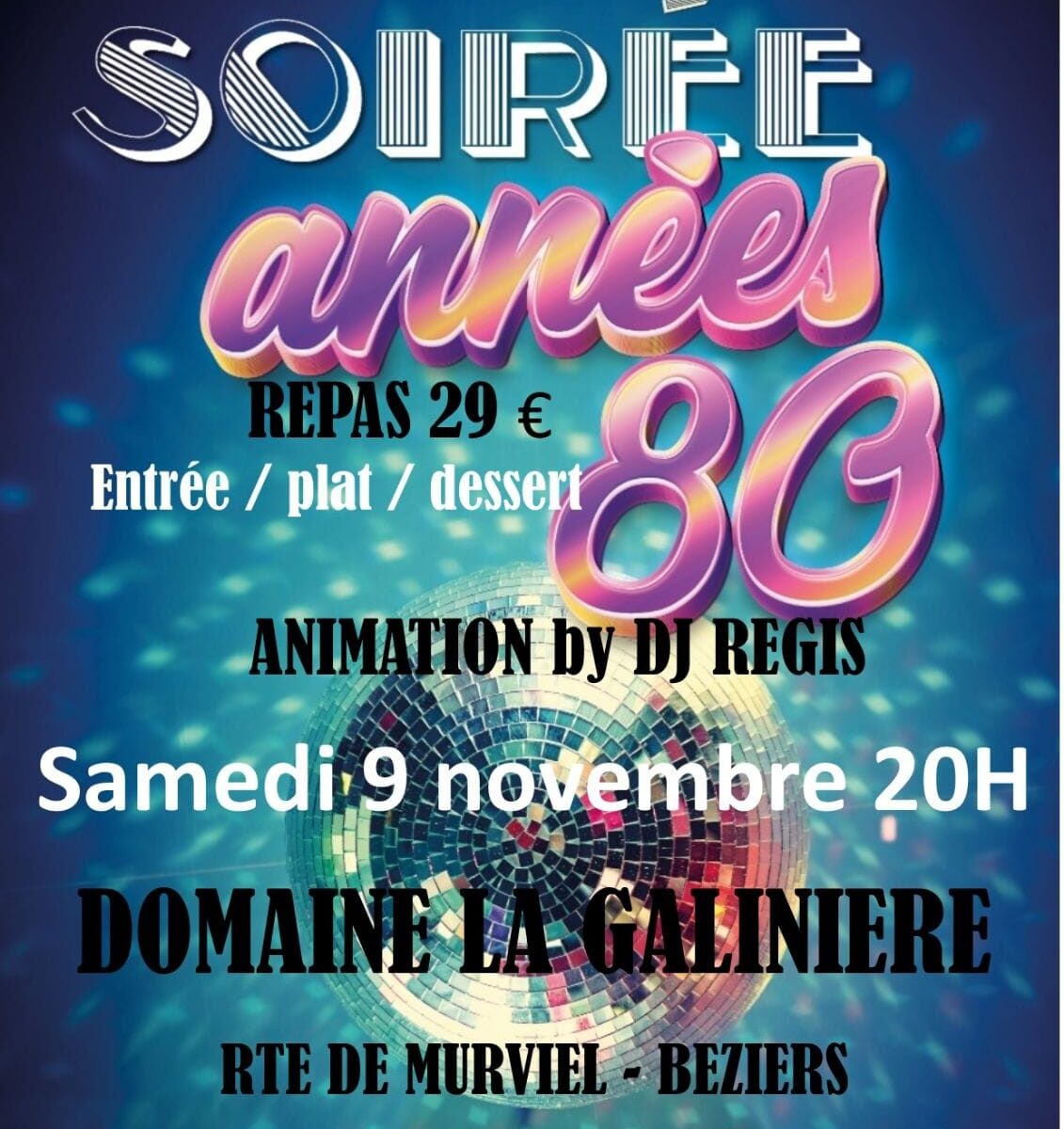 SOIRÉE ANNÉES 80