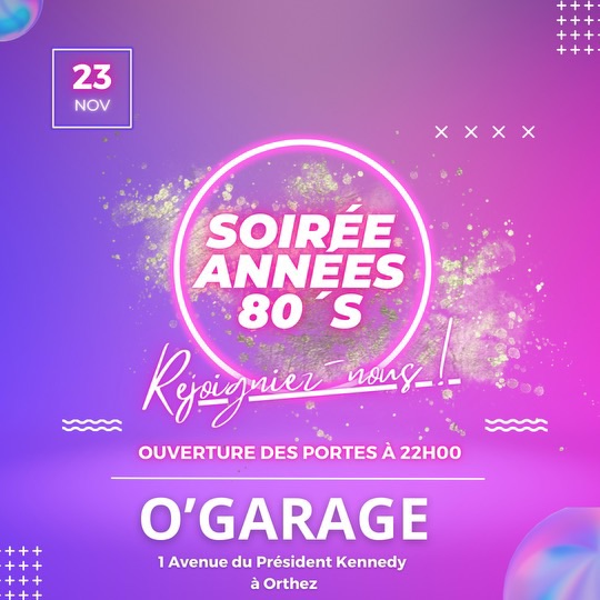 Soirée Années 80’s