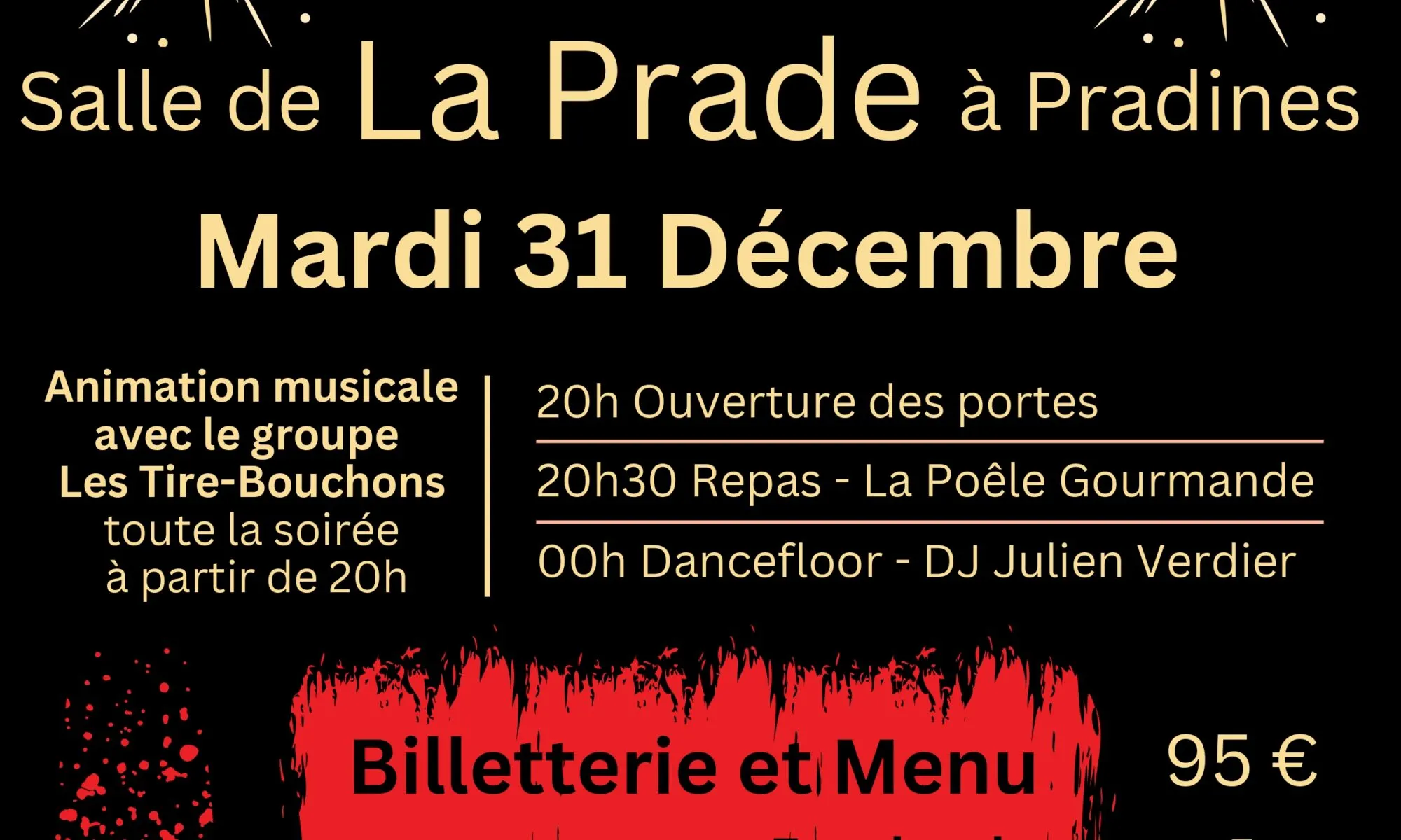 Soirée du nouvel an à La Prade