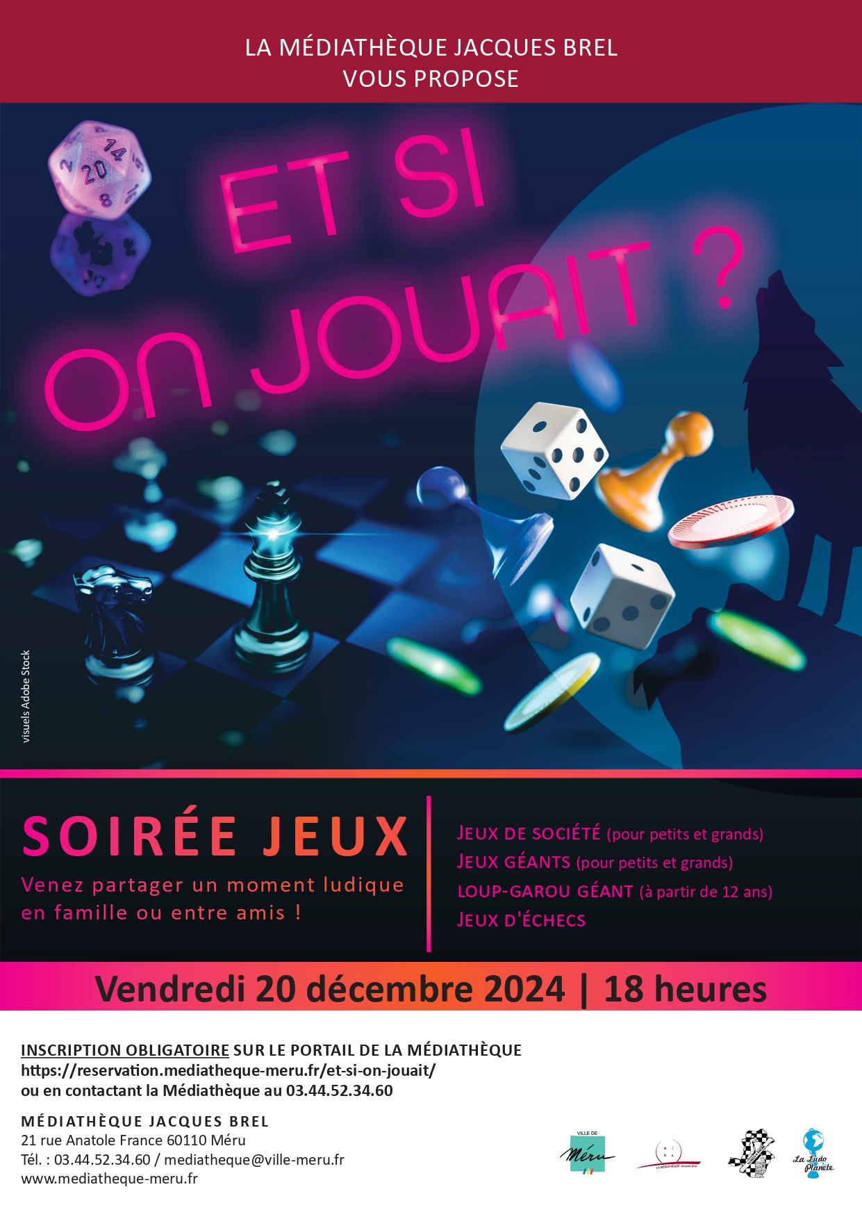 Soirée jeux à la médiathèque !