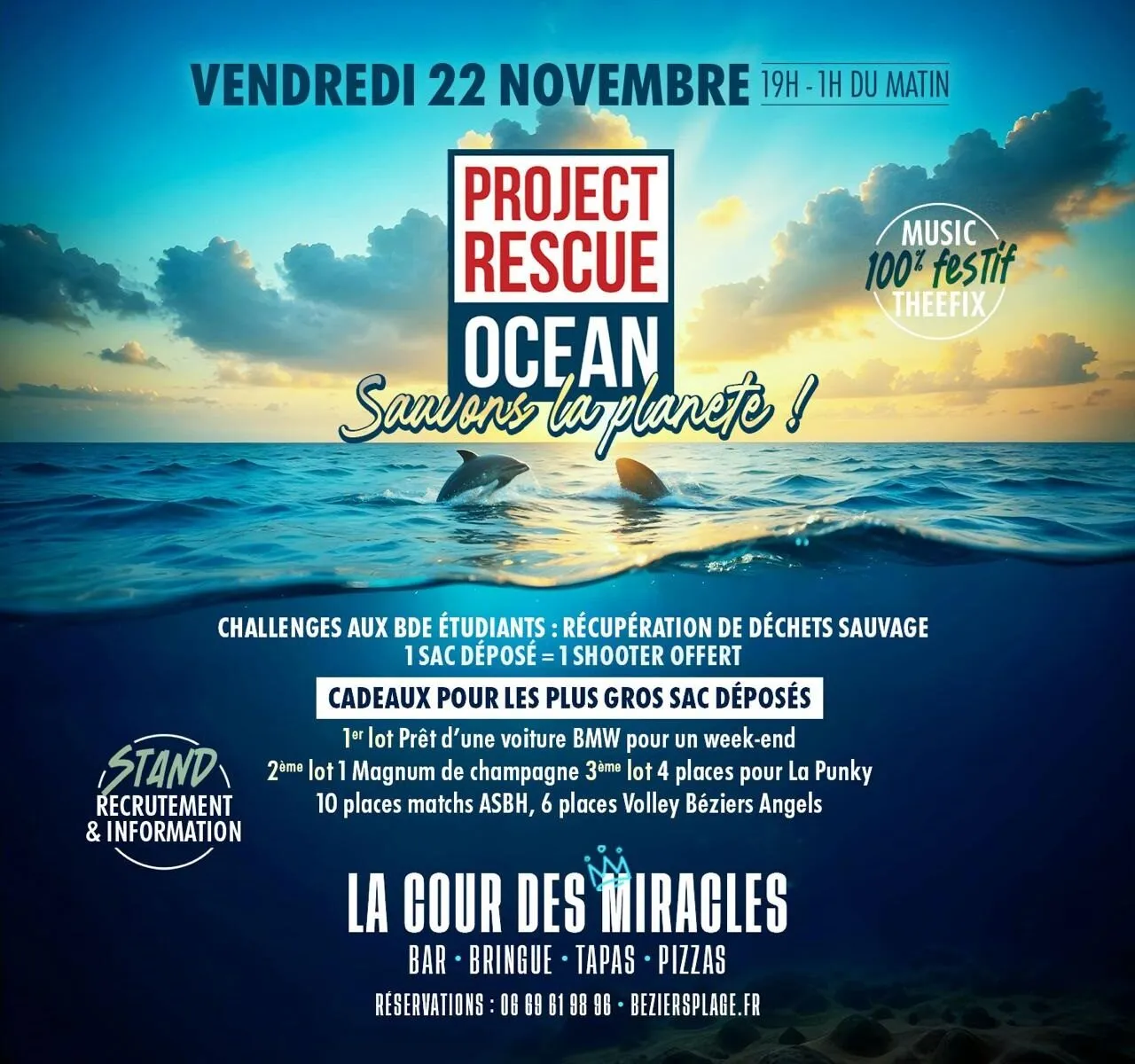 SOIRÉE PROJECT RESCUE OCEAN À LA COUR DES MIRACLES