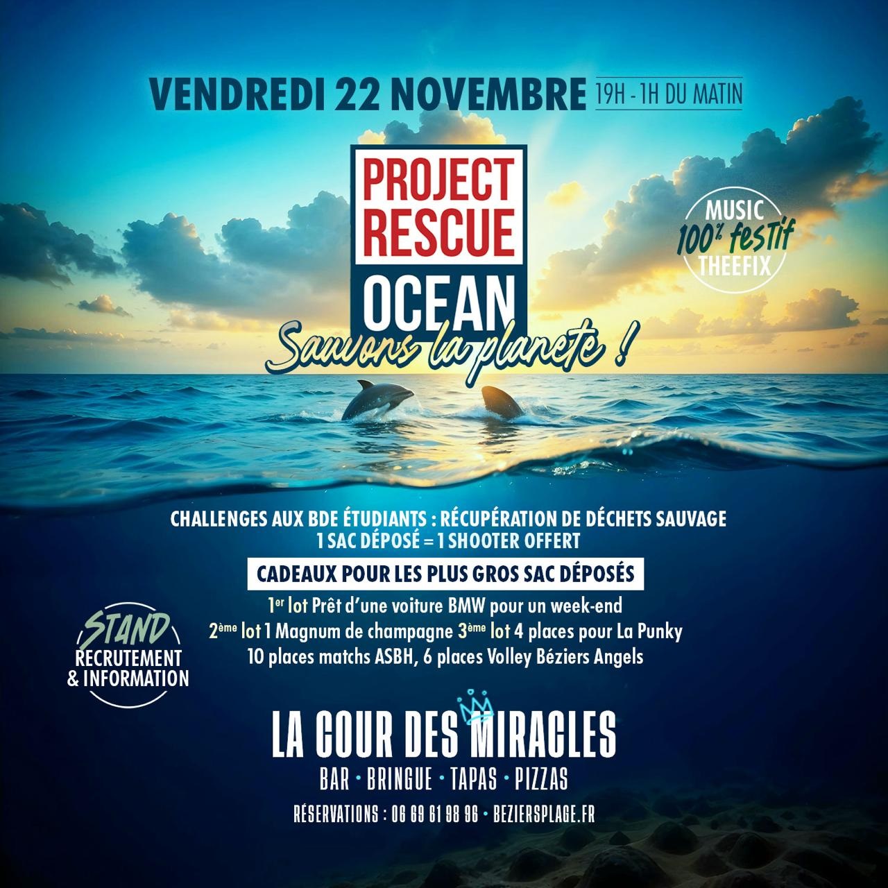 SOIRÉE PROJECT RESCUE OCEAN À LA COUR DES MIRACLES