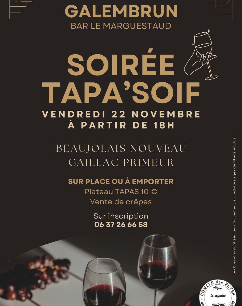 SOIRÉE TAPA'SOIF