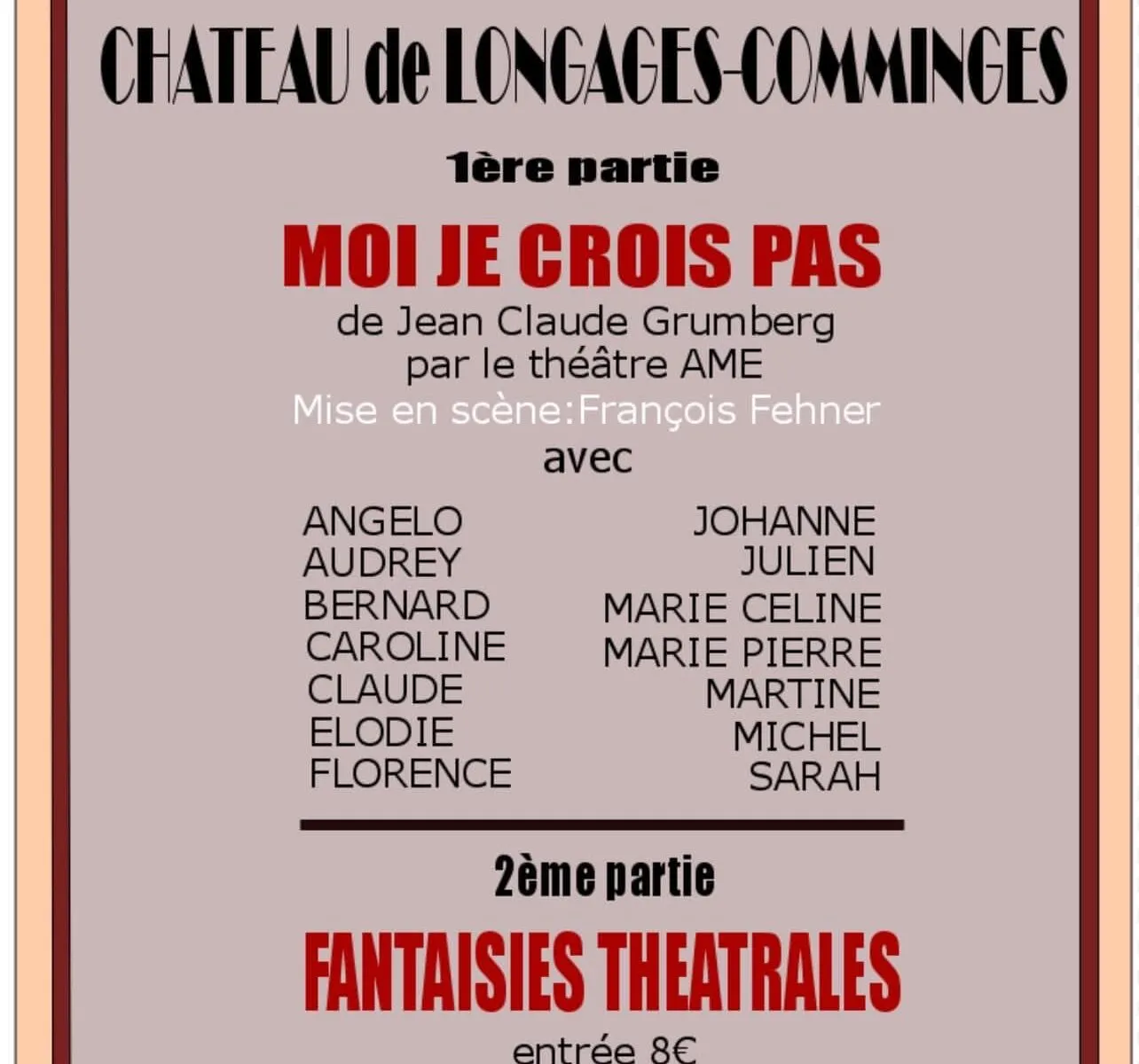 THÉÂTRE AU CHATEAU DE LONGAGES-COMMINGES