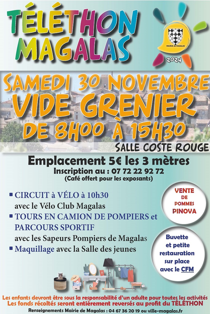 VIDE-GRENIER TÉLÉTHON MAGALAS