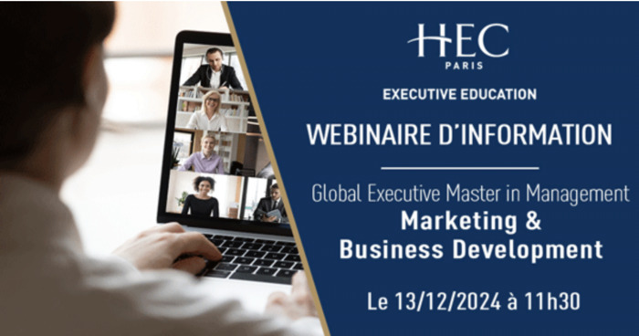 Webinaire : GEMM Marketing & Business Development HEC Paris Jouy-en-Josas