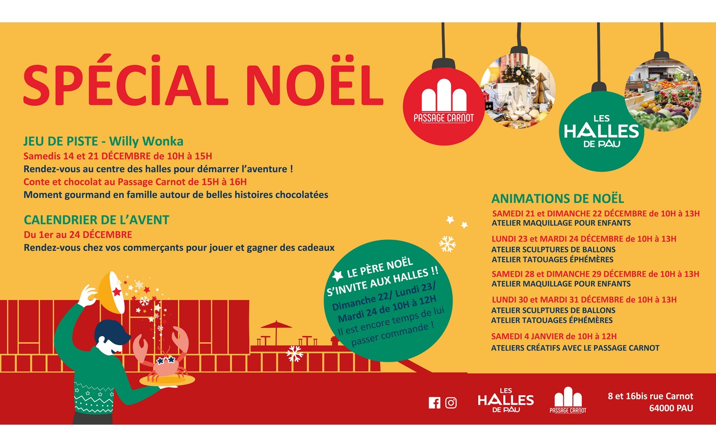 Animations de Noël aux Halles Maquillage