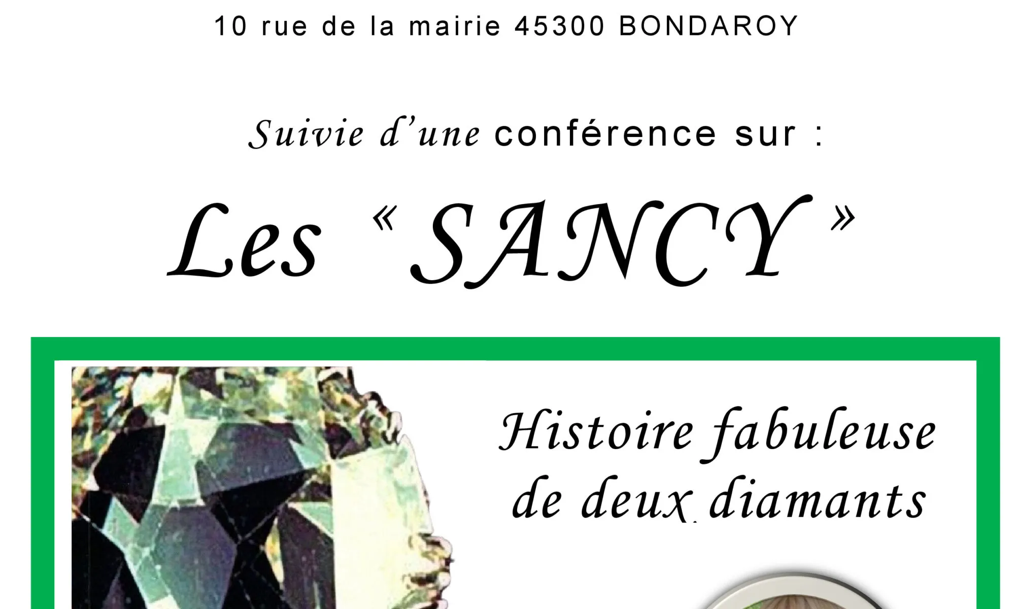 Assemblée Générale et Conférence sur les célèbres diamants "SANCY"