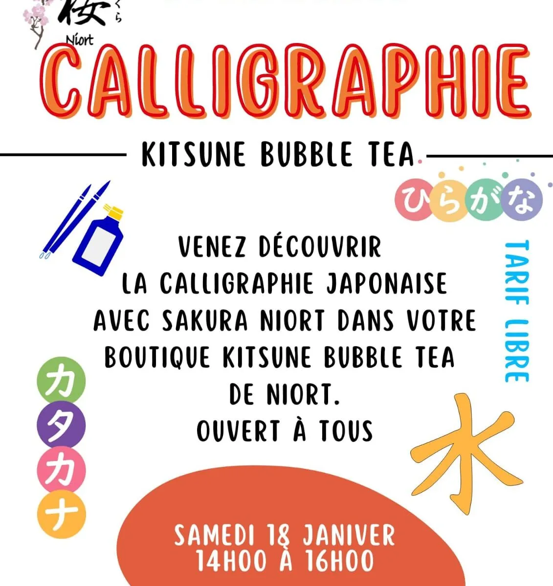 Atelier calligraphie à Niort