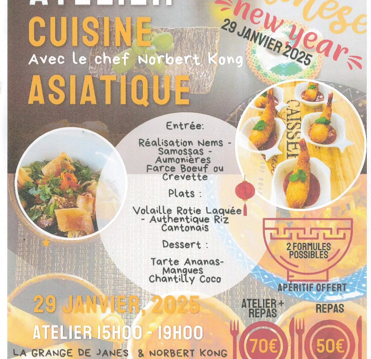 Atelier cuisine asiatique avec le chef Norbert Kong