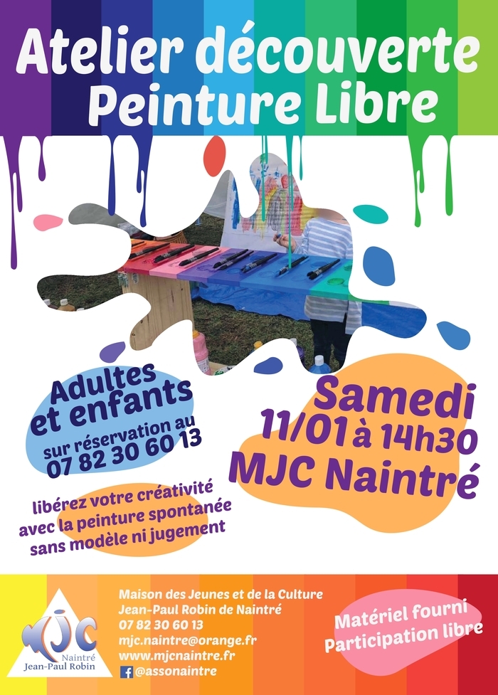 Atelier découverte de la peinture libre à la MJC