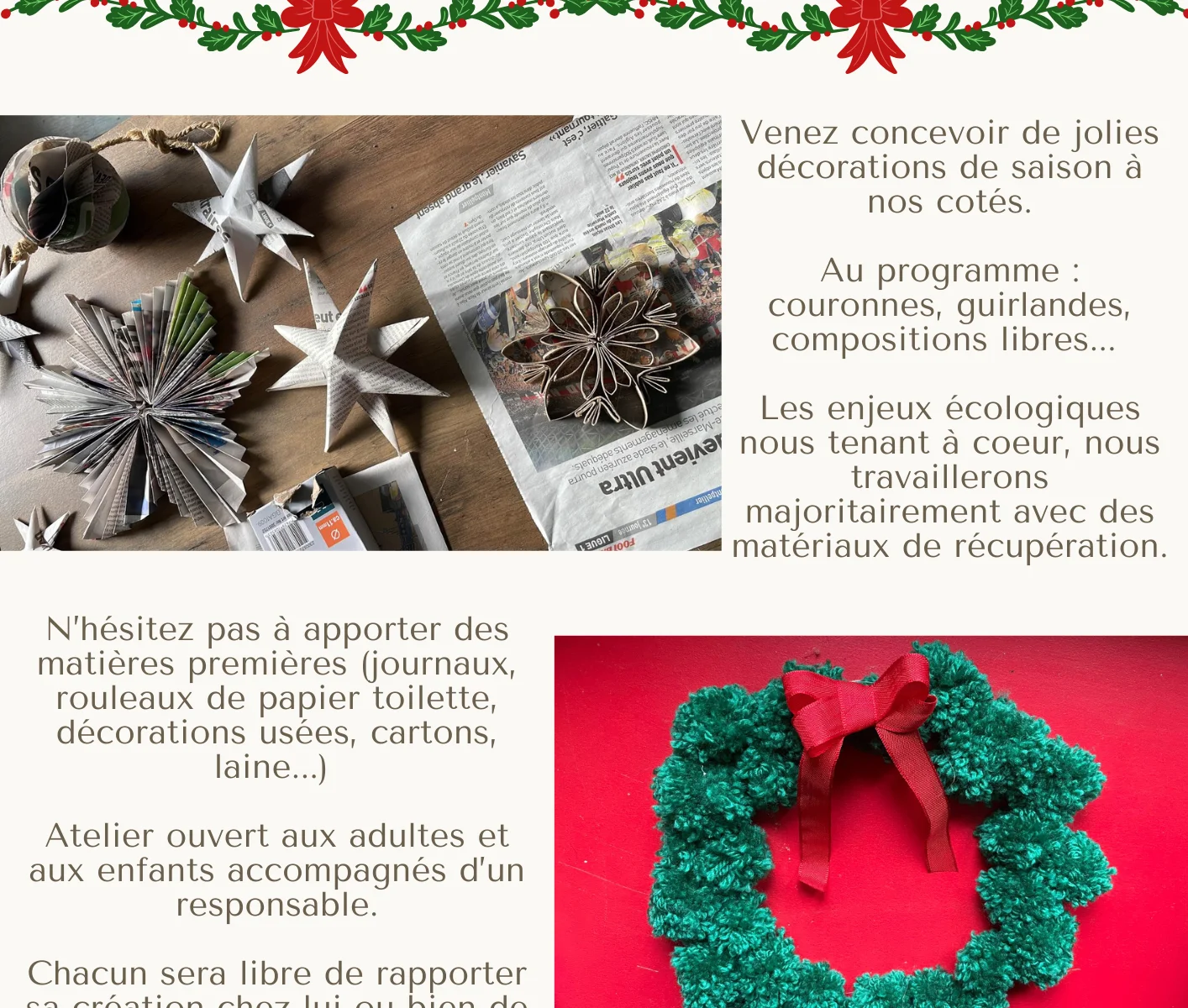 Atelier DIY décoration de Noël