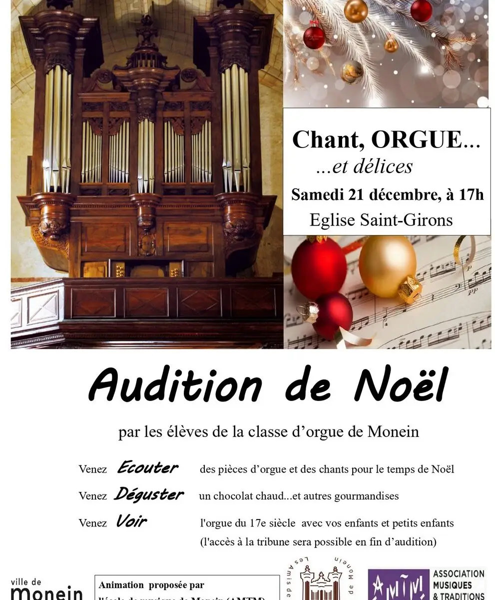 Audition de Noël Orgue et délices