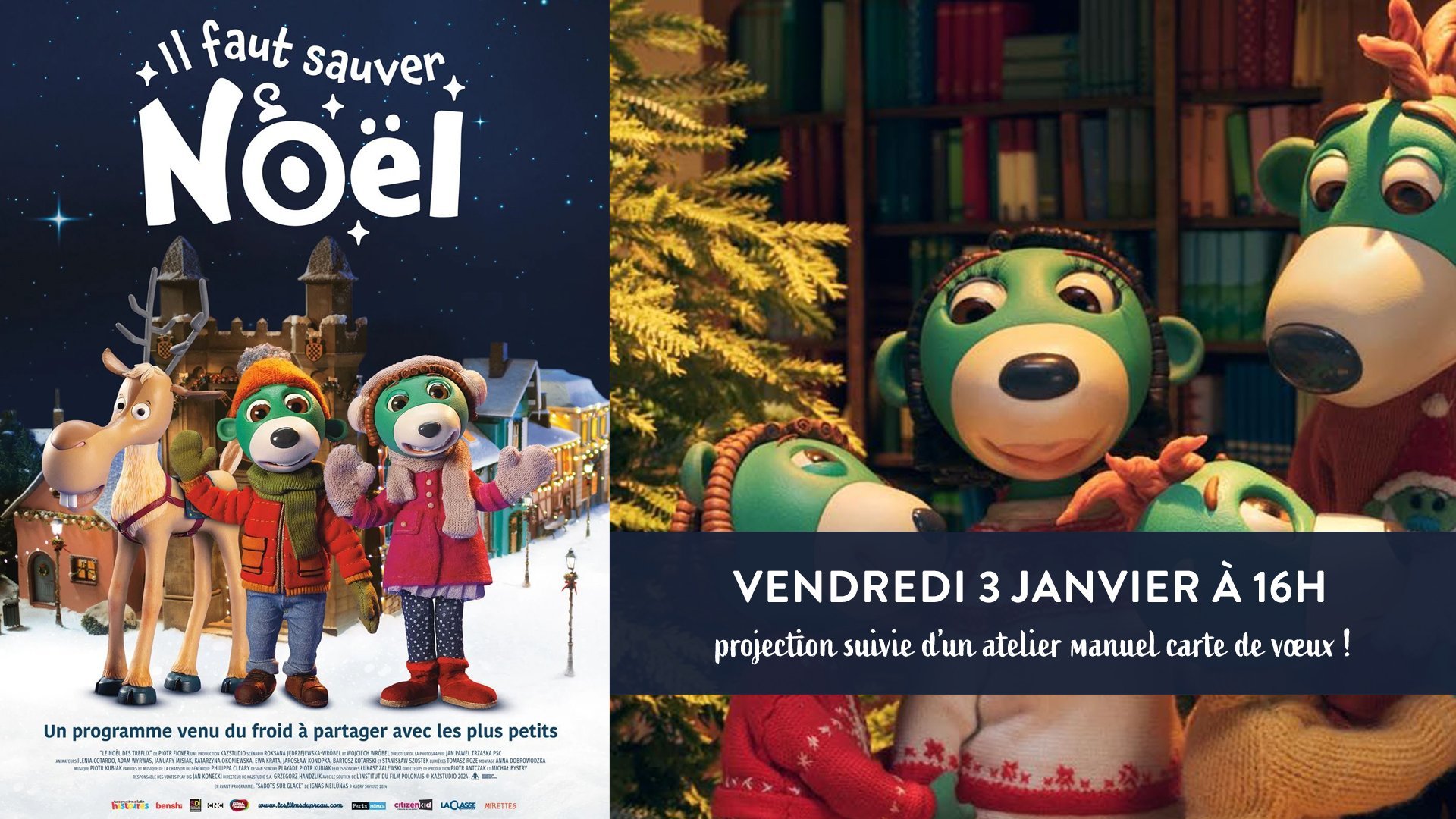 CINÉMA JEUNE PUBLIC IL FAUT SAUVER NOËL