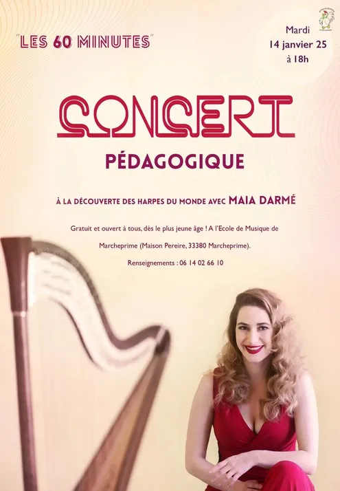 Concert pédagogique à la découverte des harpes du monde avec Maia Darmé