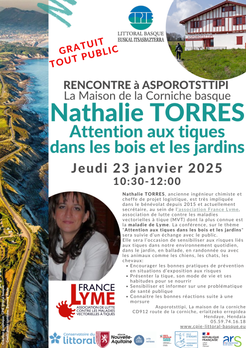 Conférence de de Nathalie TORRES "Attention aux tiques dans les bois et les jardins"