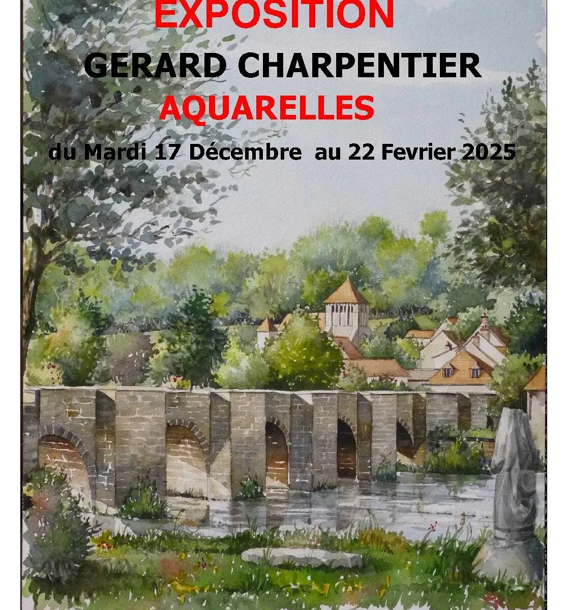 Exposition d'aquarelles de Gérard Charpentier