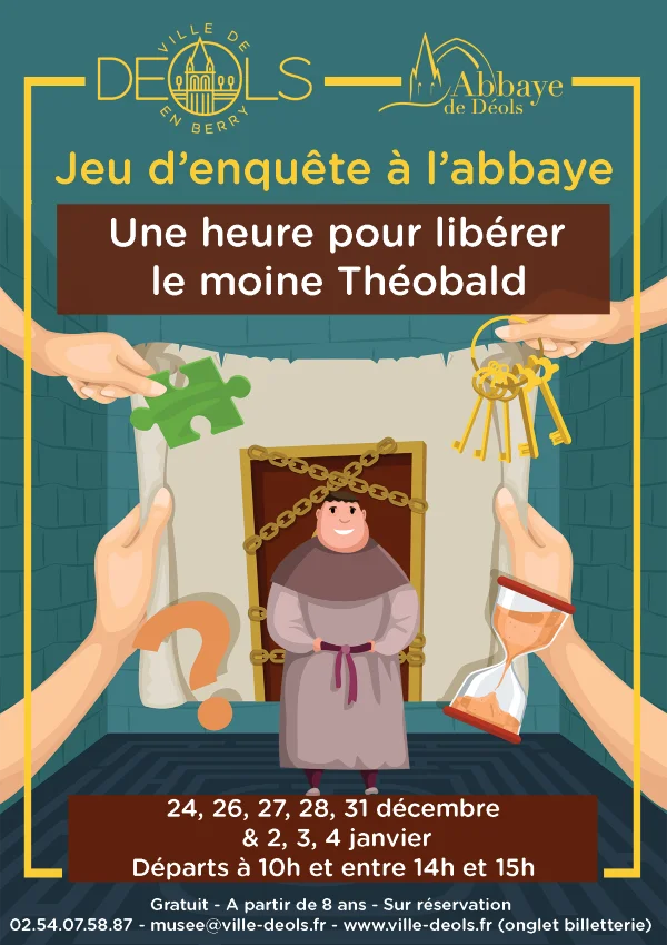 Jeu d'enquête à l'abbaye de Déols